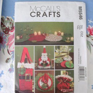 Holiday Christmas Crafts Sewing Pattern Mc Calls 5546 Santas